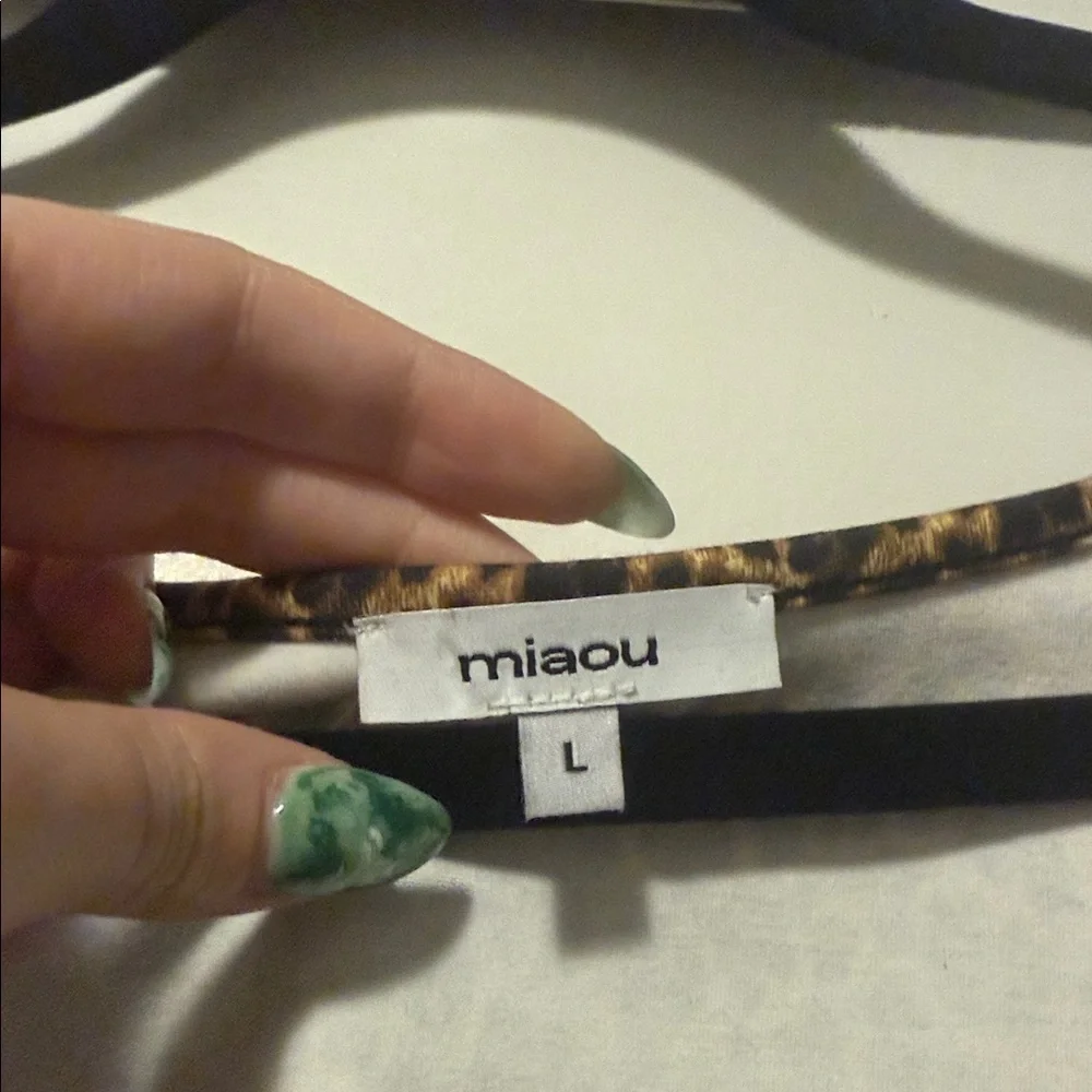 NWOT Miaou leopard Luna bustier top - Picture 3 of 7